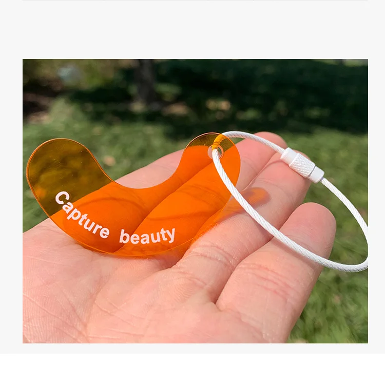 custom designer transparent color acrylic keychain girls charms clear acrylic key ring