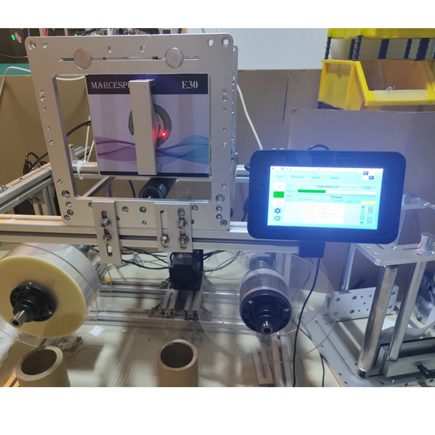 Beijing  Marcespe  Preparatory System Devices Winder & Rewinder  Feeder & Conveyor Belt thermal transfer overprinter