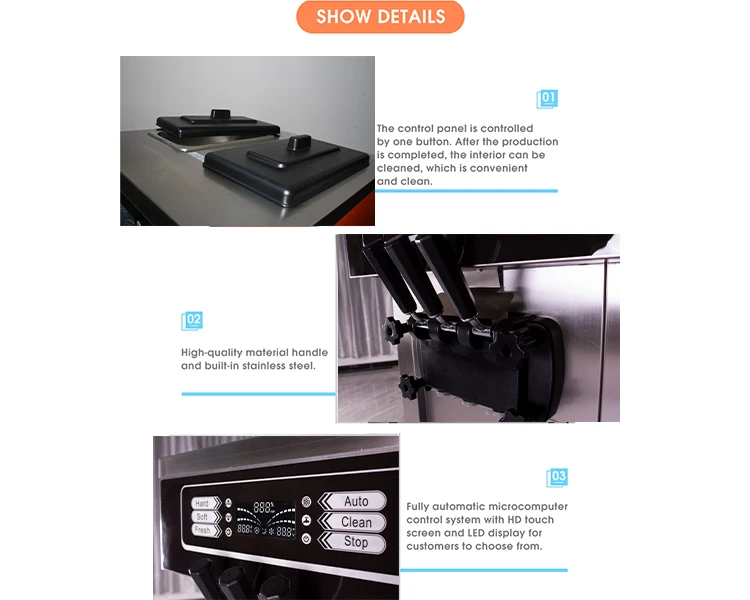 Professional Ice cream Maker Manufacturer Soft Serve Ice Cream Machine   icecream machine with precooling