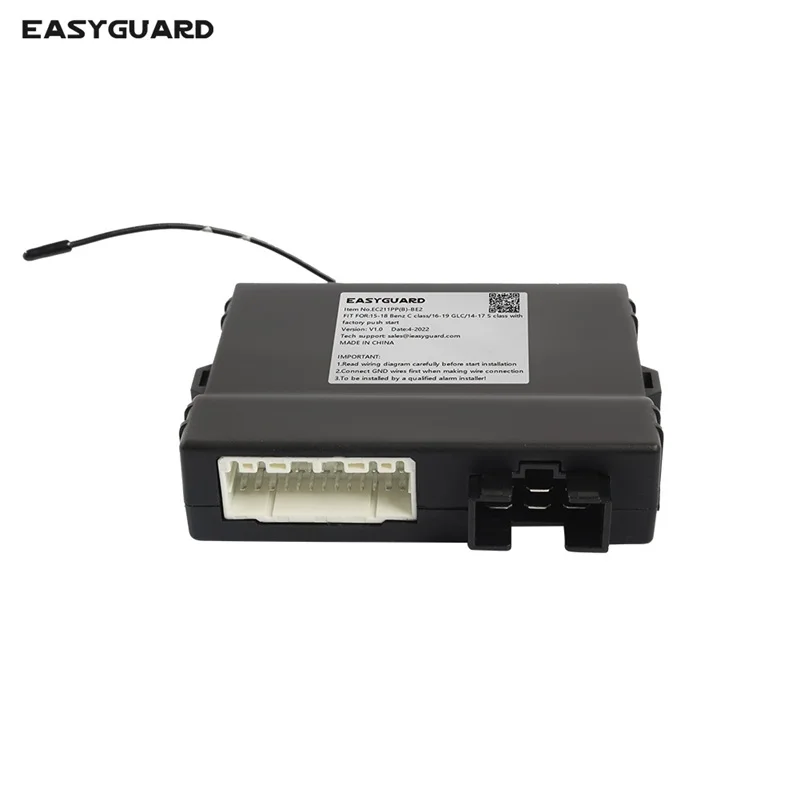 EASYGUARD semi plug play car alarm fit for 15-18 Benz C class W205 / 16-19 GLC SUV X253 / 14-17 S class W222 keyless entry