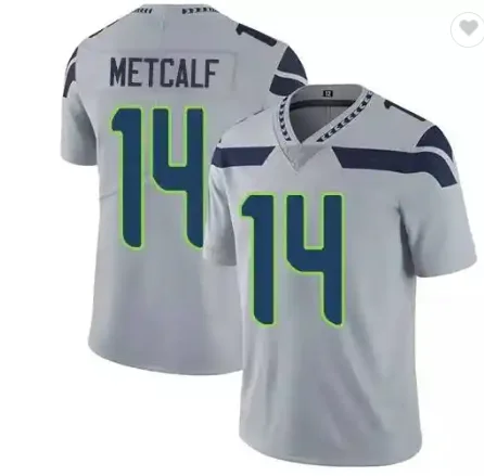 Оптовая продажа Высококачественная майка для регби новый сезон Seattle City Seahawk 14 Metcalf 3 Wilson 33 Adams 24 Lynch