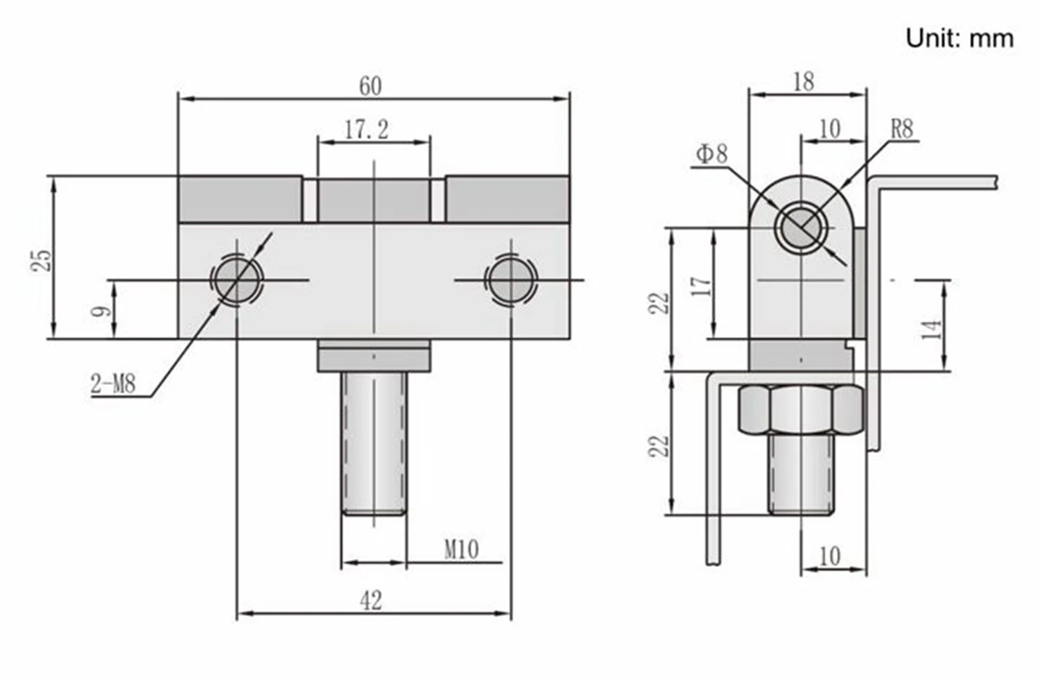  Bright chrome plating steel door hinges used on metal cabinet doors or windows