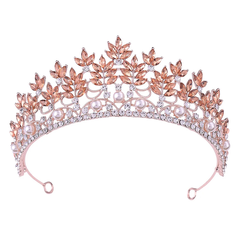 Alloy Rhinestone Crown Hair Accessories For Women Wedding Decoration Crown For Bridal Rhinestone Diadema Tiara Gift Wholesale