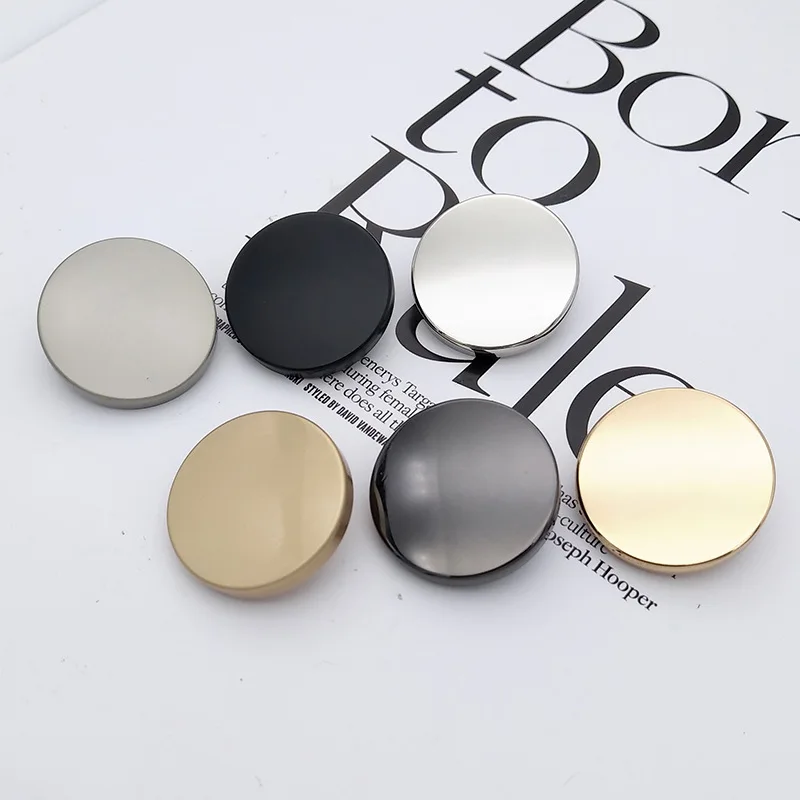 Wholesale Custom Clothes Button With Logo Pure Color Button Down Shirt Matte Black Metal Buttons With Your Brand Name