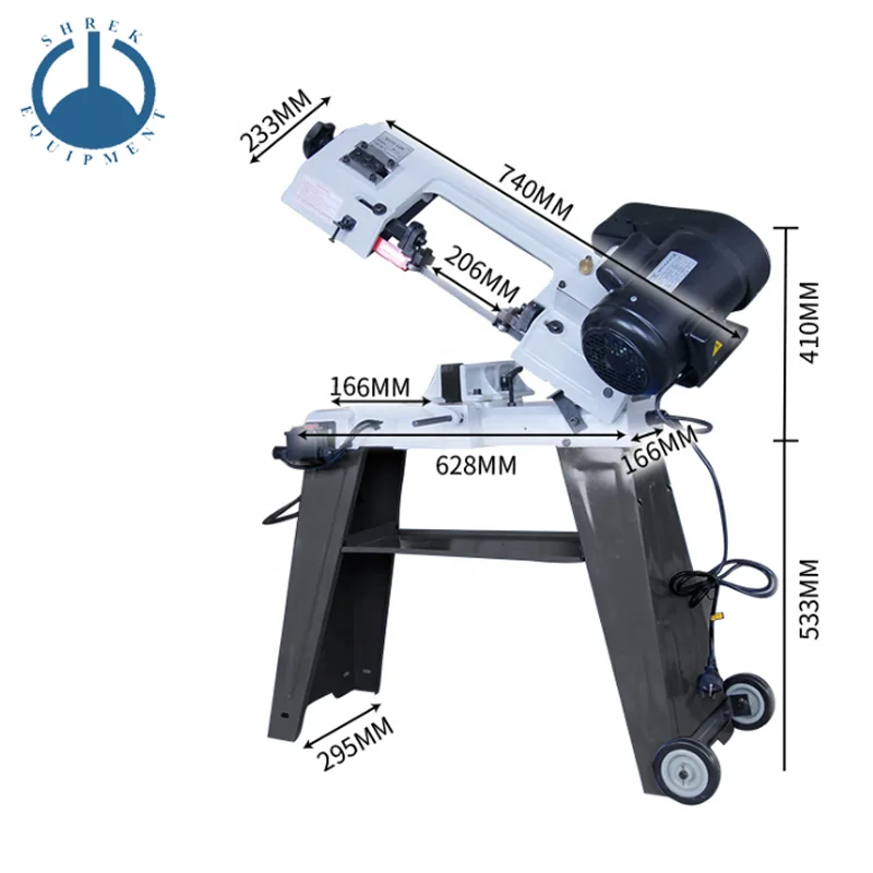 Лучшее качество CE сертифицированный мобильный станок для резки металла и древесины, горизонтальный вертикальный ленточный пильный станок
