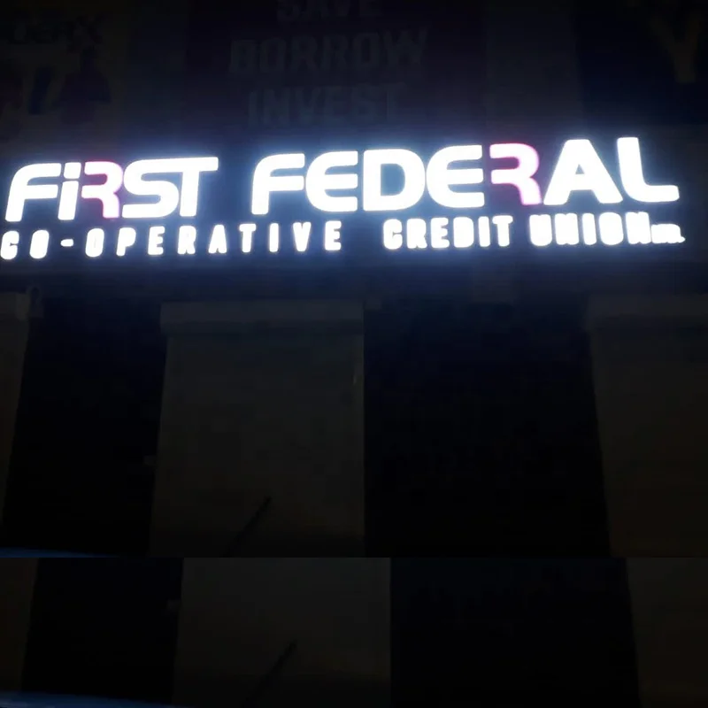 Exterior Building light Plastic Letters acrylic logo sign board outdoor Store front Retail Signs storefront led letters