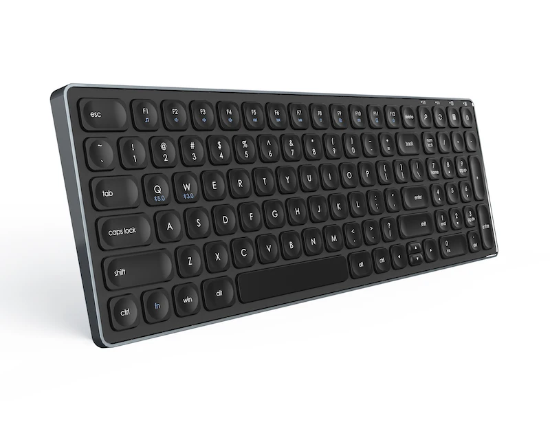 
Aluminum Wireless Keyboard with Numeric Keypad 