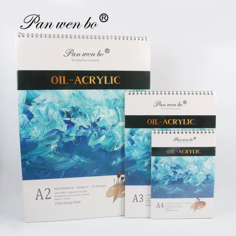 Oil Acrylic Painting Acrylic Oil Paint Blank Canvas Pad A2 A3 A4 customized Canvas Blank Canvas For Oil Paint