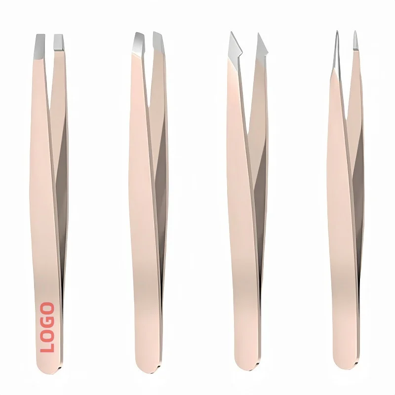 Hot-selling Oblique Eyebrow Clip High-quality Eyelash Tweezers Professional Stainless Steel Cosmetic Tools