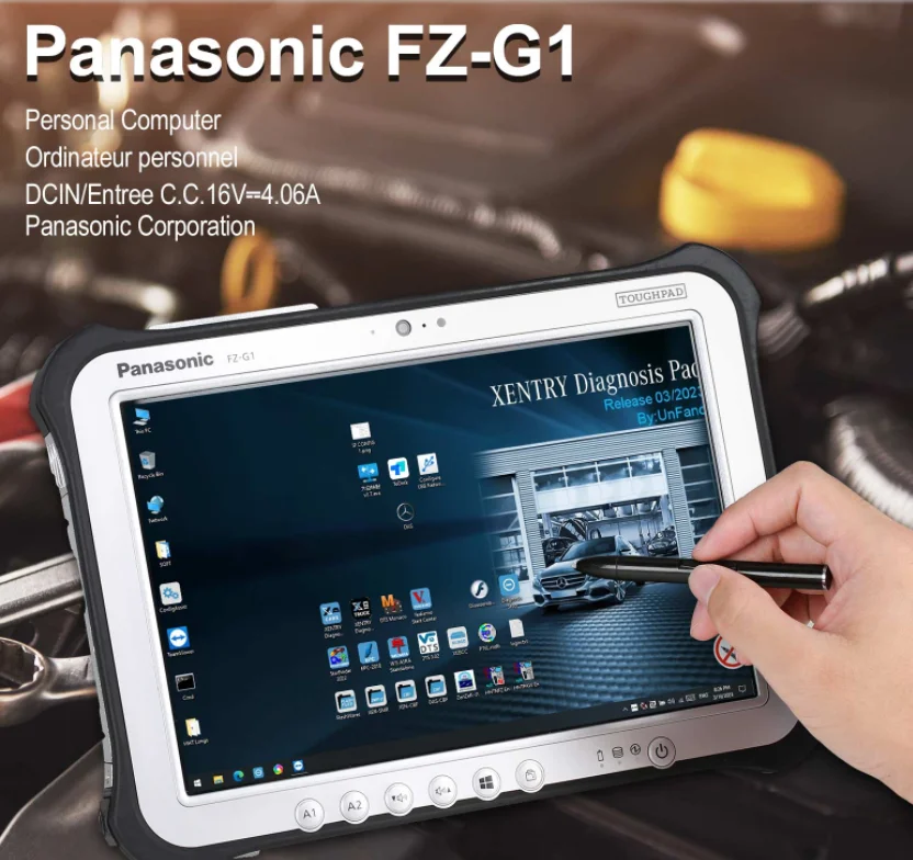 For Panasonic FZ-G1 I5 8G Tablet 256G SSD with V2023.09 MB Star C4 C5 for Xentry Software Installed Ready to Use