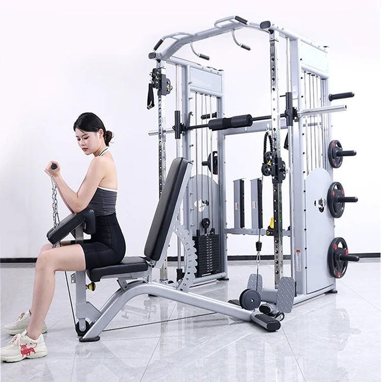 Multi-Function Home Gym Equipment Cable Crossover and Squat Rack Smith Machine for Enhanced Workout