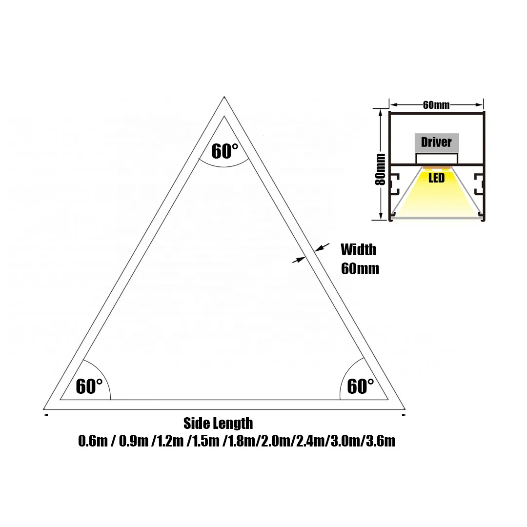 Triangle Chandelier Lighting For Restaurant Living Room Pendant Light Fixtures Gold Black White Chrome Chandelier light