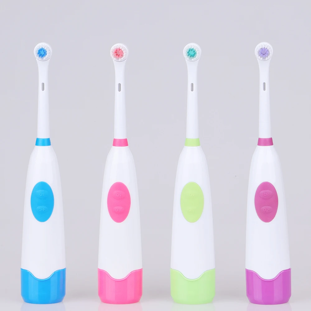 Дешевая вращающаяся электрическая зубная щетка для взрослых с аккумулятором