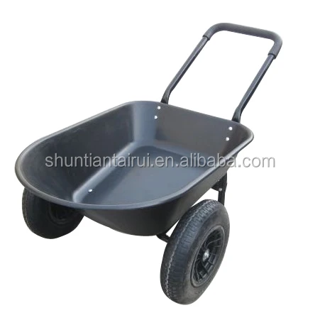 2 wheel top quality garden dump dumping cart wagon trolley yard cart round roller Plant Mover Garden Cart