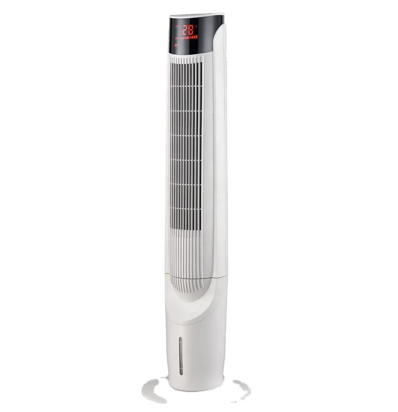China newest floor standing fan electric 220v ac portable bladeless oscillating tower fan remote fan tower with 3L water
