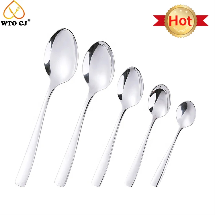 
Stainless Steel Ice Cream Tea Coffee Dessert Spoon Silver Metal spoon 