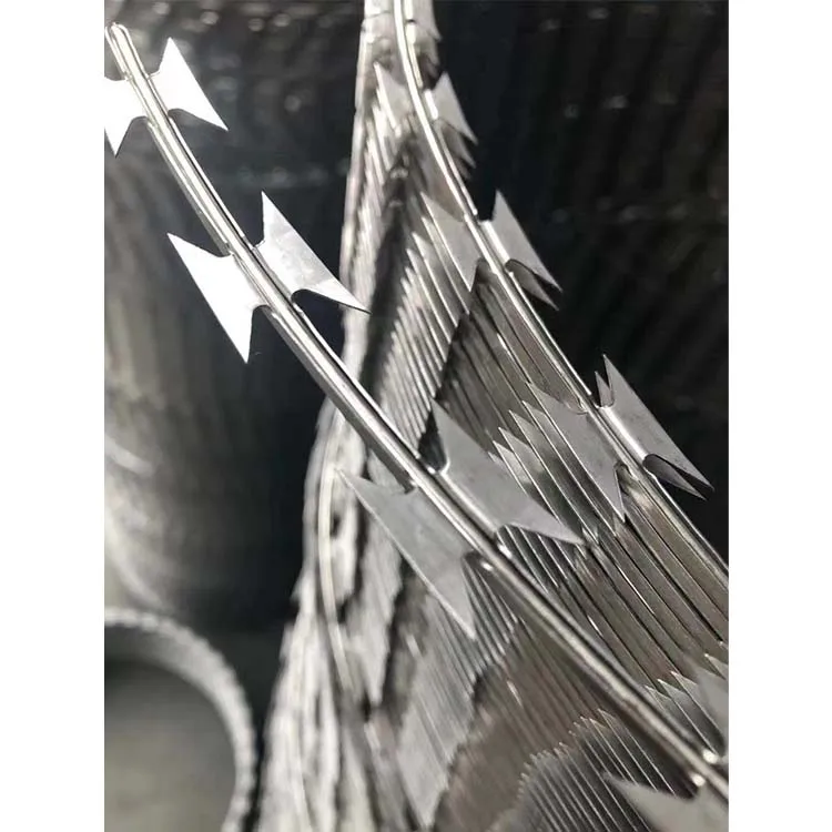 Offer Concertina Hot Dipped Galvanized And Stainless Steel Barbed  Razor Wire  And Cross Steel Wire From China Green Silver