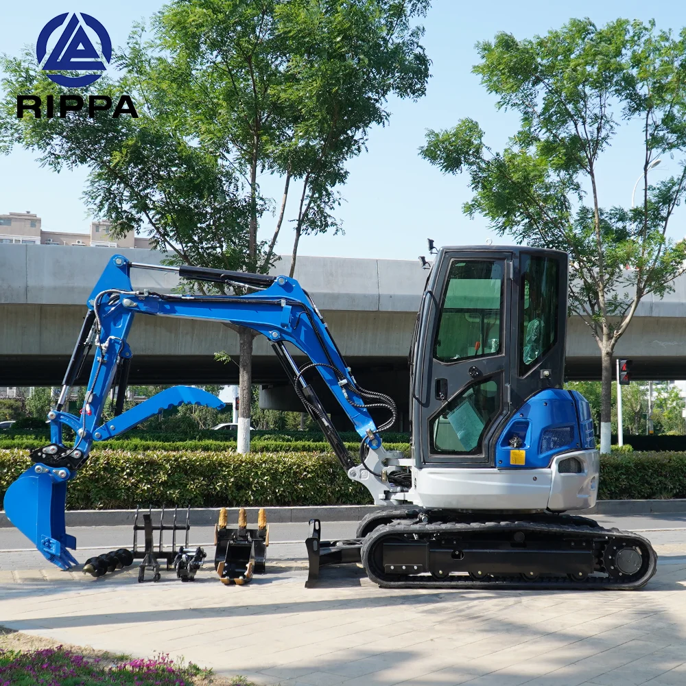 Rippa New Mini Excavator Digging Machine 3.5 Ton Micro Excavator CE Approved Small Caterpillar Excavators Mini Digger For Sale