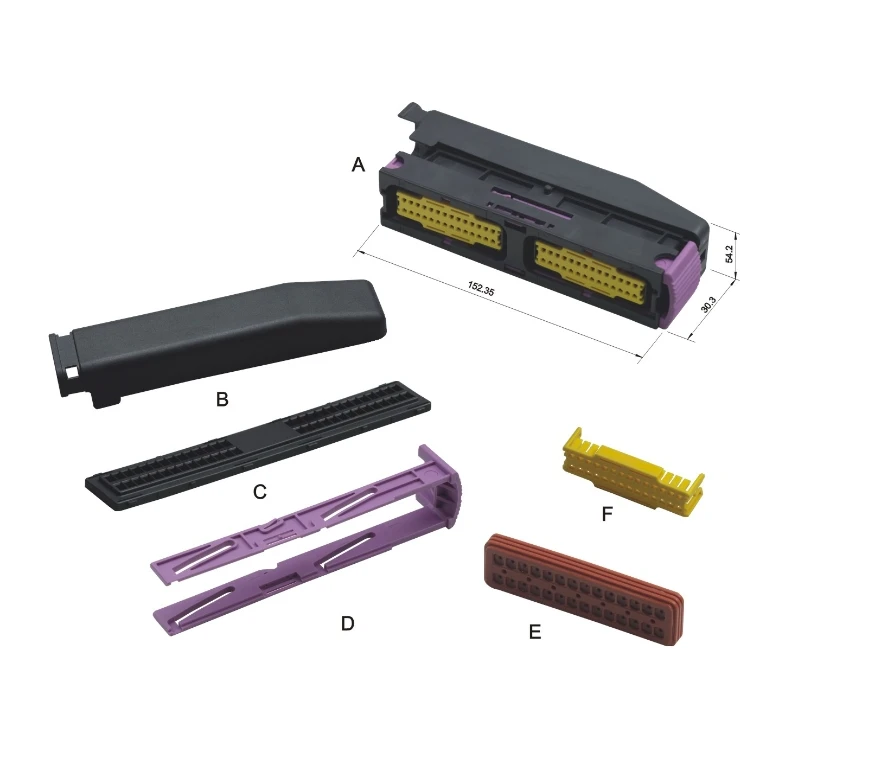 56 pin ecu  waterproof wire female automotive connector 211PC562S0008 F135200