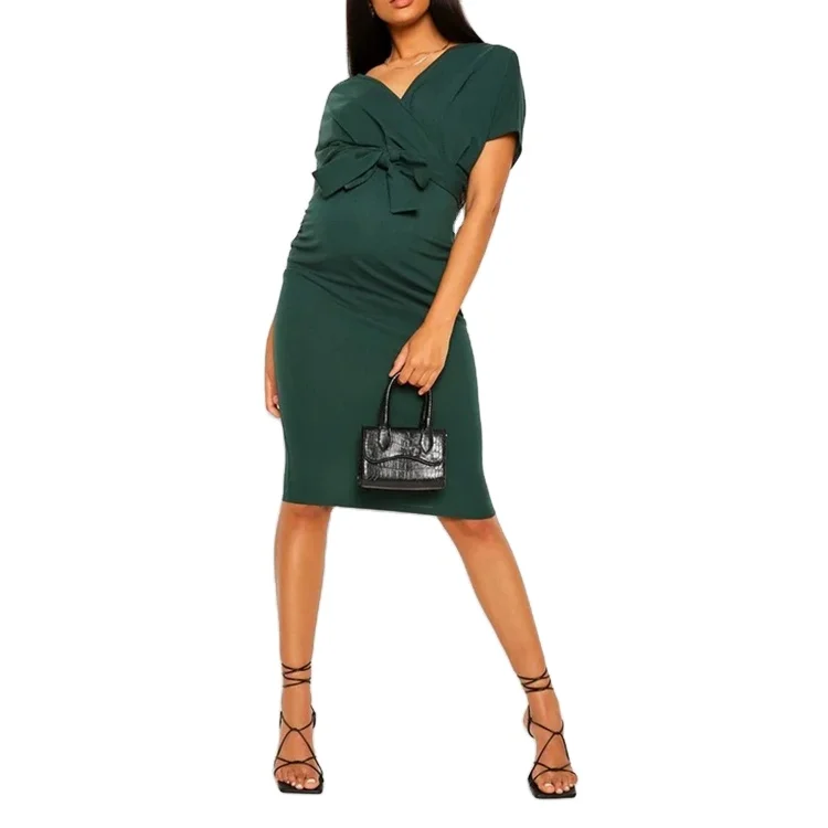 OEM elegant designer  wholesale work pregnant women clothes plus size  casual maternity dresses