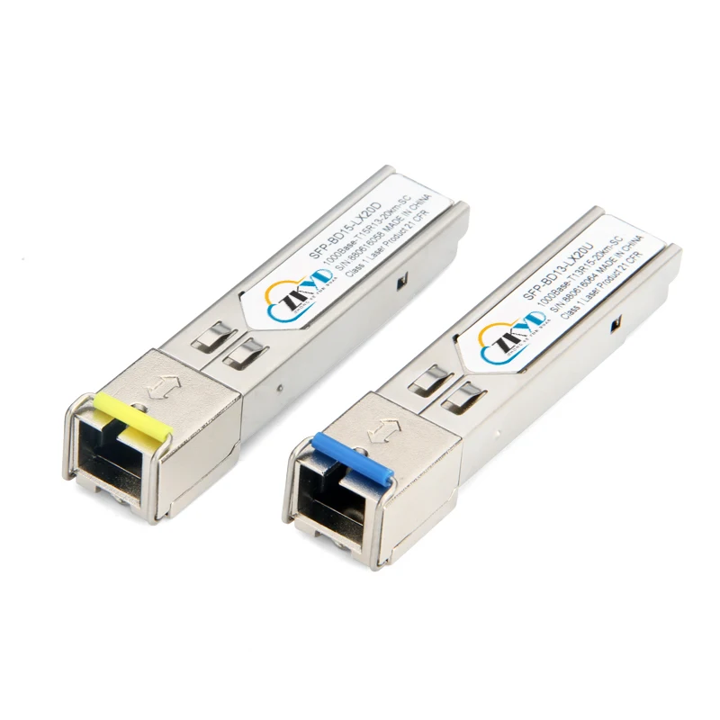 20 км один волокно 1 25 г SC SFP модуль 1310nm 1550nm 1000 м оптический трансивер