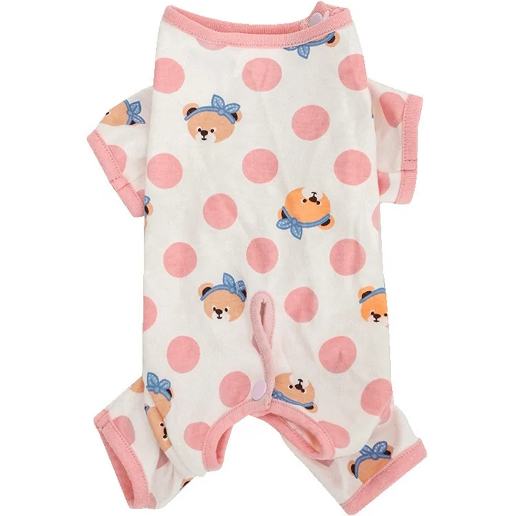 Hot Sale Cute High Elastic Four-legged Physiological Prevent Anti-mosquito Dog Pajamas Cat Dog Clothes Cat Hoodies Without Hats