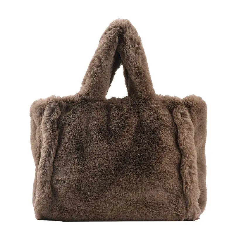 Winter New Fashion Shoulder Bag for Women Plush Handbag Texture Messenger Bag Shipping Forwarder