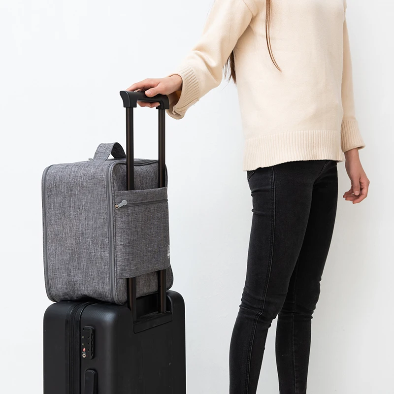 Fashionable oxford fabric travel shoe storage bag foldable shoes organizer for clothes socks