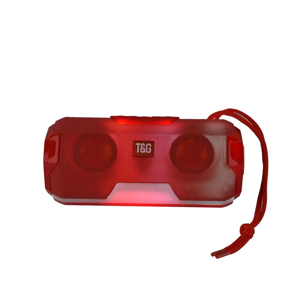 Portable Wireless BT LED Speaker support FM radio SD card low price Mini Stereo Bass Long Standby Altavoz Speaker TG143