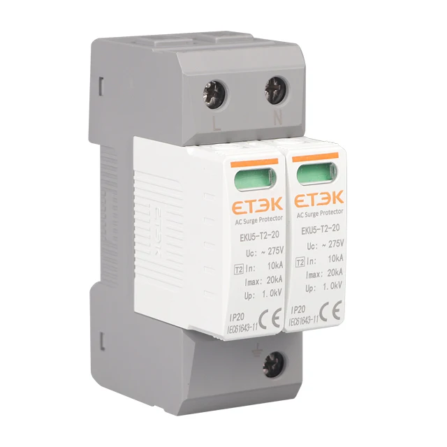 EKU5-T2-20 ETEK T2  Type C 1P Imax 20kA SURGE PROTECTIVE DEVICE ARRESTER  SPD