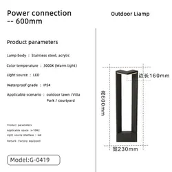 Modern Simple Style Ip54 Led 6-10w Outdoor Waterproof Triangular Garden Courtyard Column Light