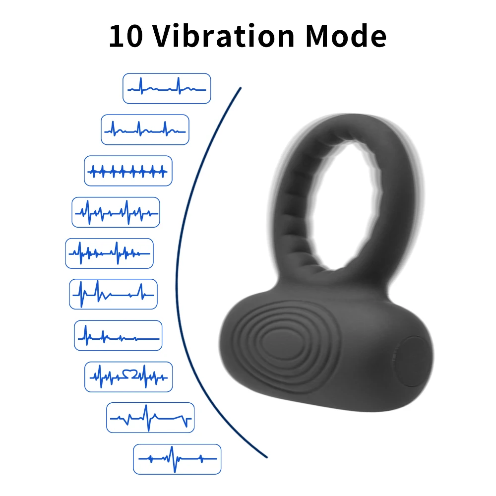 wholesale electric remote control man delay ejaculation adult vibrating male penis erection ring cock rings with clit vibrators