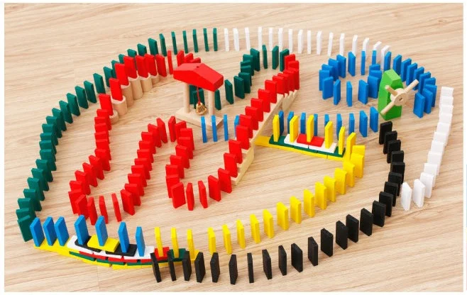 Wooden Block Organ Dominoes for Younger Audiences