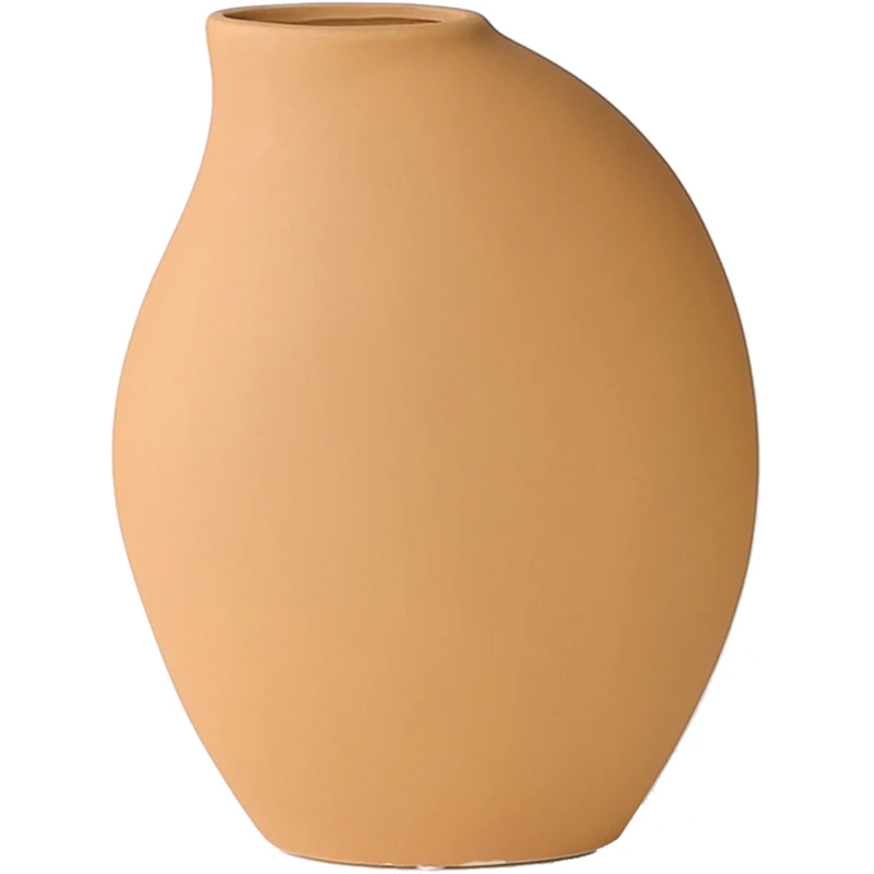 LIVETAI Nordic Pottery Vase Living Room Bedroom Entrance Dining Table Decoration Ornaments Morandi Ceramic Flower