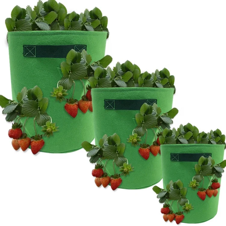 Heavy Duty Aeration Thickened Container Non Woven Fabric Pots Plant Grow Bags Non-woven Felt Grow Pot