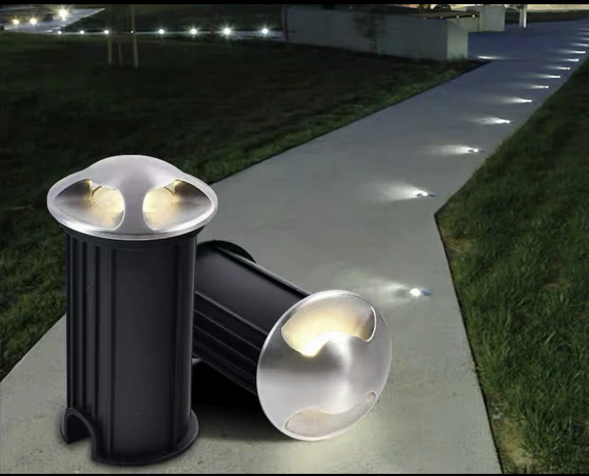 IP68 3W 1W LED Underground Light Ground Garden Path Floor Lamp Outdoor Underground Buried Yard Lamp Landscape Light 85-265V DC12