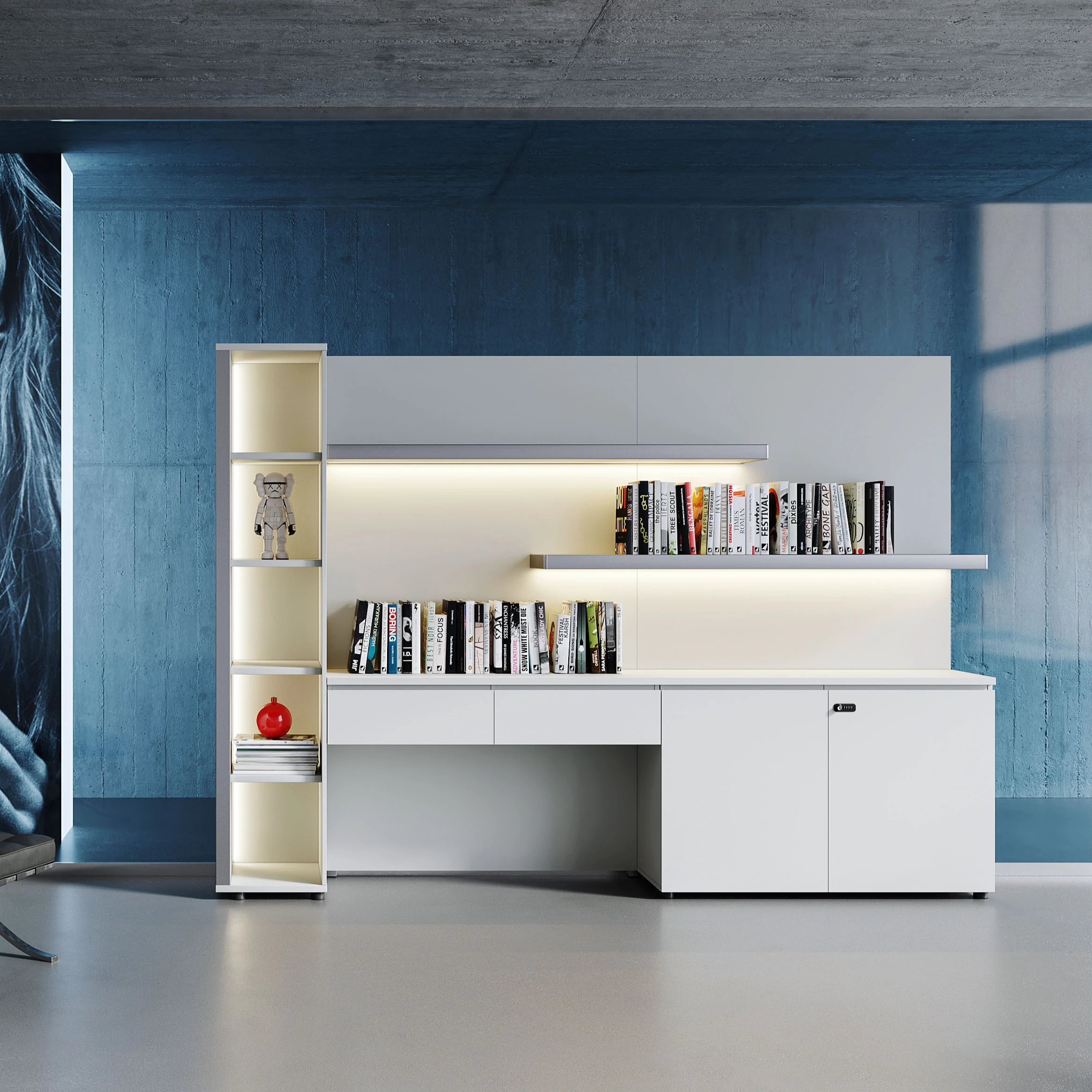 Modern Stand Up design Home Office Deskse high Solid Boss Table