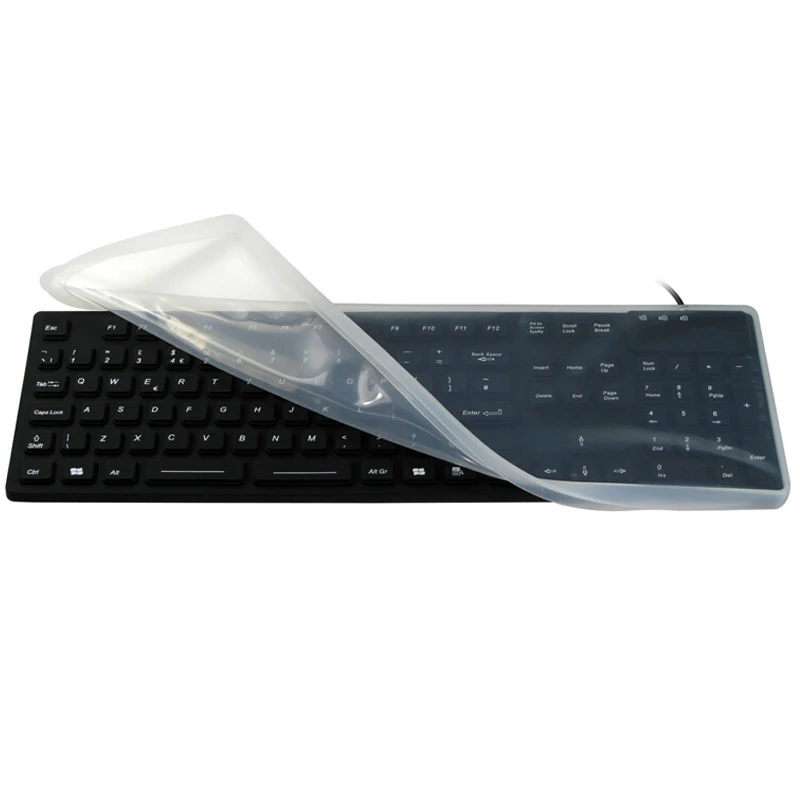 Washable Keyboard IP68 Waterproof Keyboard used for Medical Hospital with Protected Cover