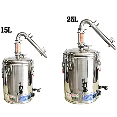 15L 50L 70L Customizable size stainless steel still tank boiler Copper alcohol distiller
