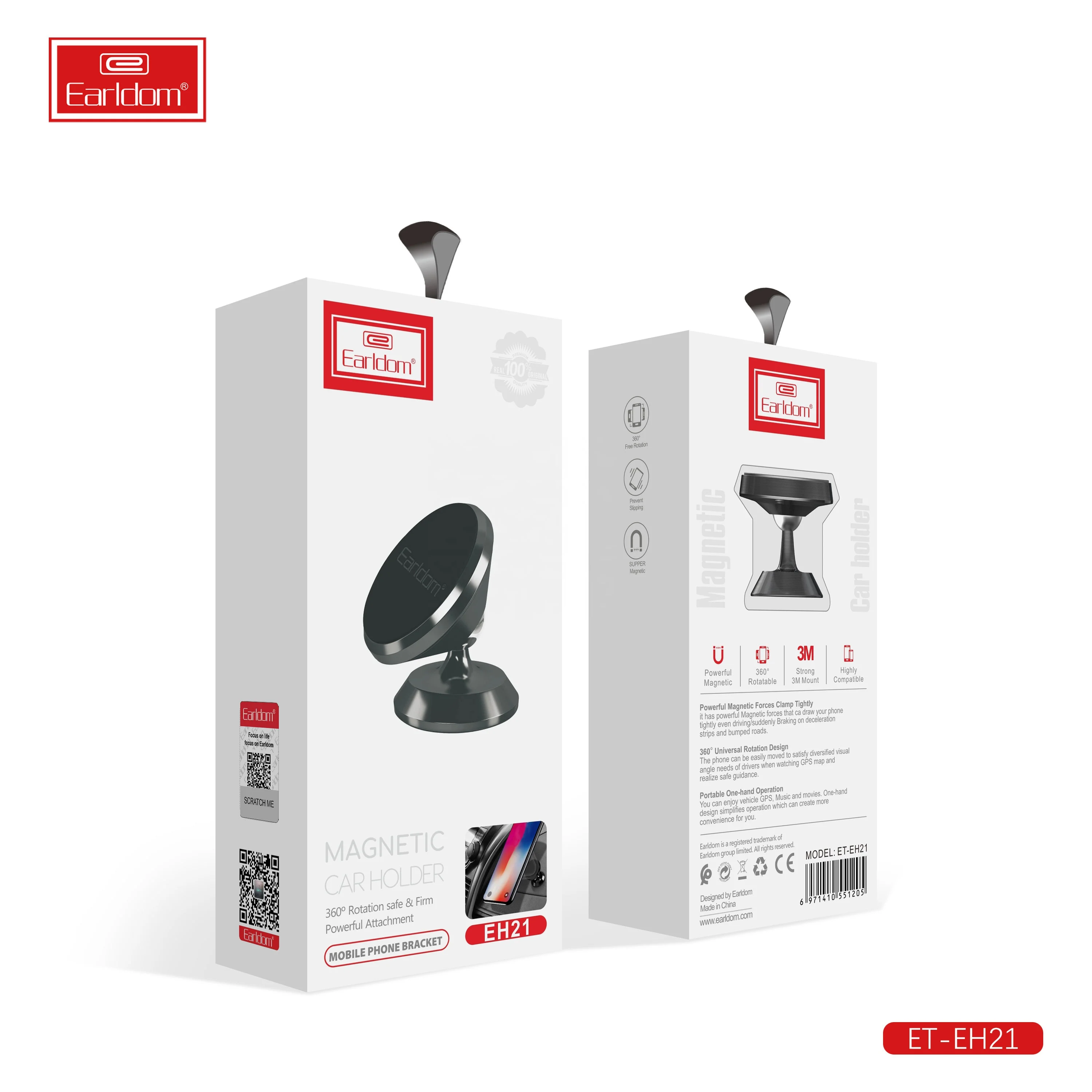 EARLDOM New Arrival OEM Support Customized High Grade Mobile Phone Accessories Car Magnetic Phone Holder for iPhone