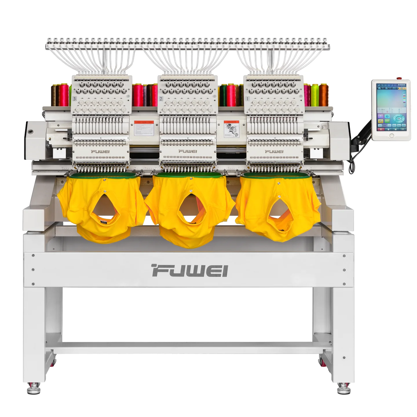 fuwei high quality computerized home use 3 head embroidery machine as tajima type with good price for cap design
