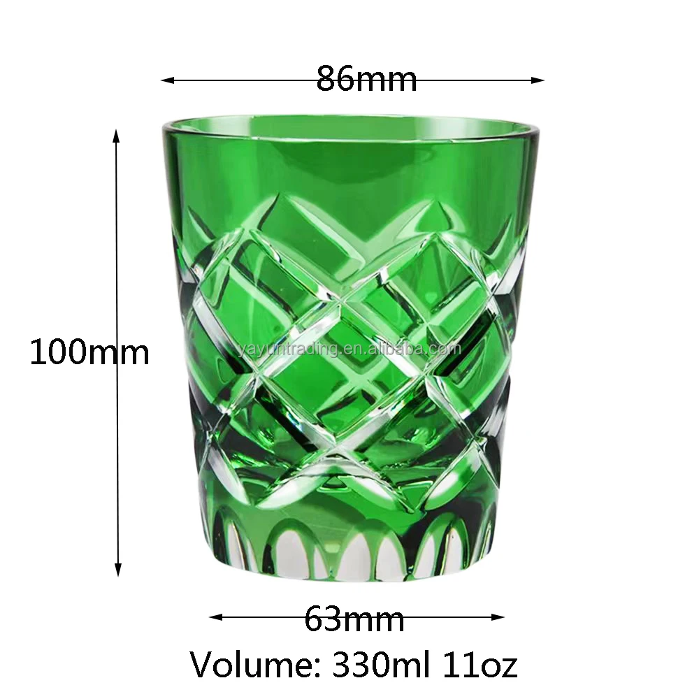 New Arrival Elegant Design Hand Embossed Cut to Clear Whiskey Wine Stemless Glass Tumbler