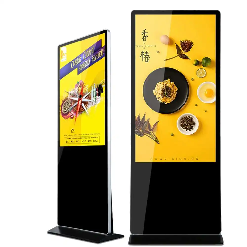 Shopping Mall Kiosk 43 49 55 Inch Indoor Floor Stand Display Android Digital Signage Touch Totem LCD Advertising Screens