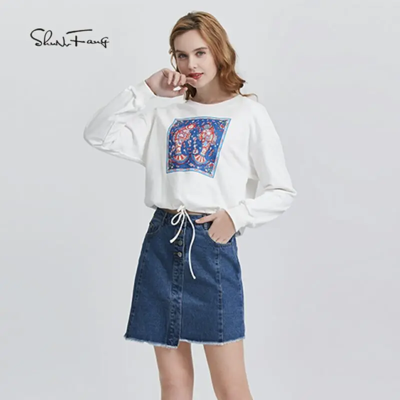 New fashion Button Short Jean Skirt  Summer Blue Skinny  jean denim short skirt