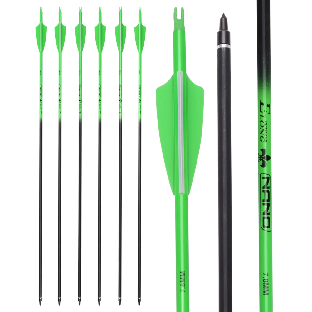 Elong Archery 7.8mm Rollfiberglass Arrows Bi-color High Quality Arrows For Outdoor Shooting Hunting