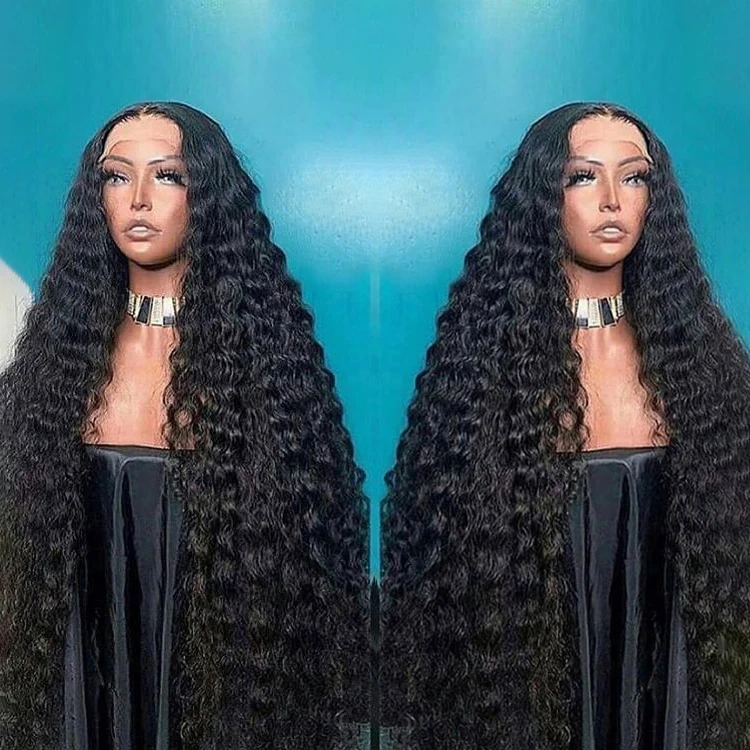 ISEE HAIR 13X6 пучки длинные настоящие поставщики кудрявые пальцы 30 32 40 дюймов бразильские человеческие волосы глубокая волна кружевной передний парик