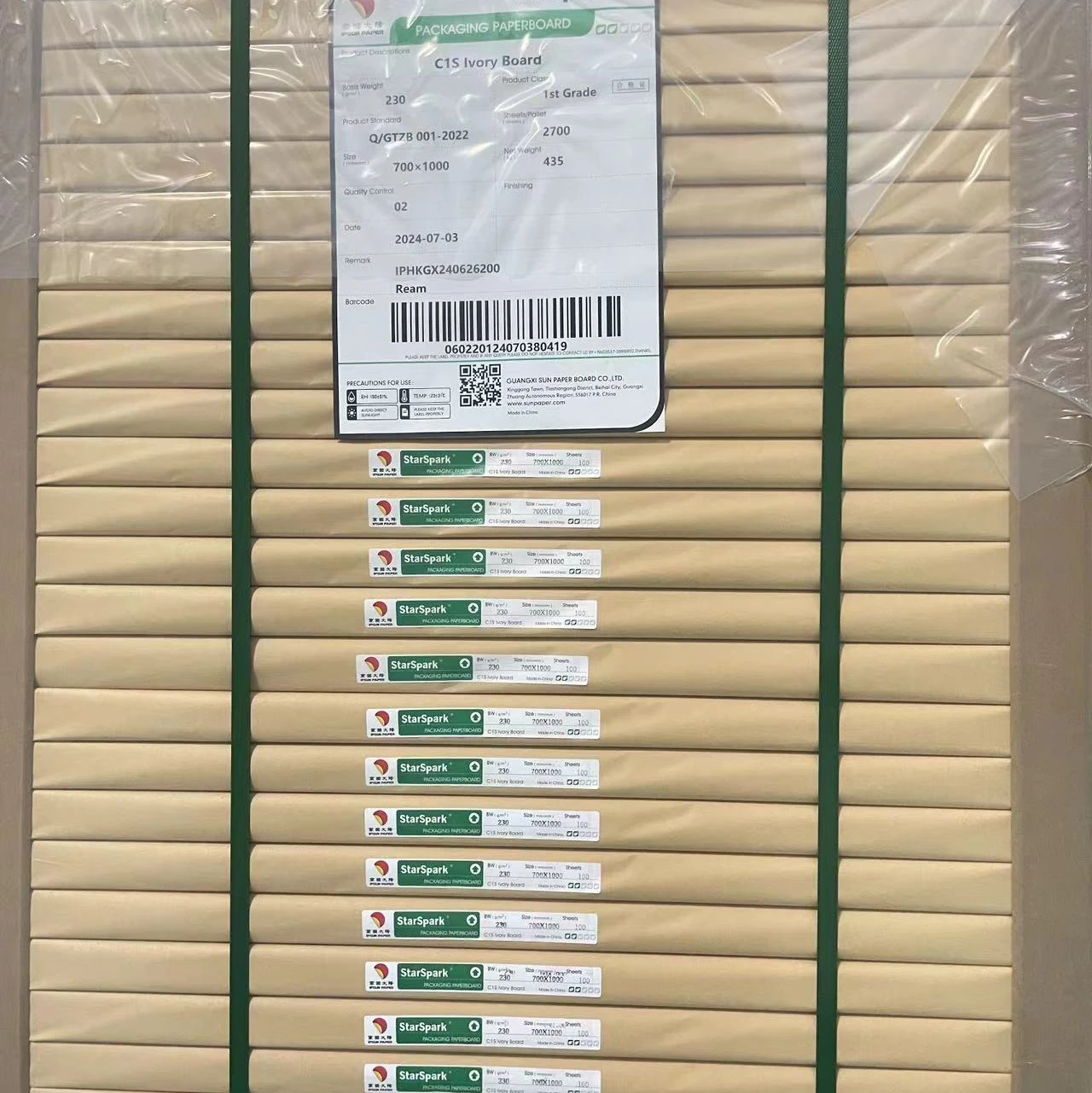 Original And New 100%wood Pulp White Card C1s Ivory Paraffin Fbb Board China Paper Mill