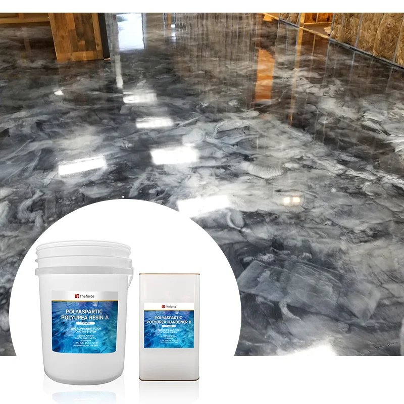 Polyaspartic floor paint Coatings brown waterproof floor paint Shower pool bedroom living room floors paint clear wear resistant