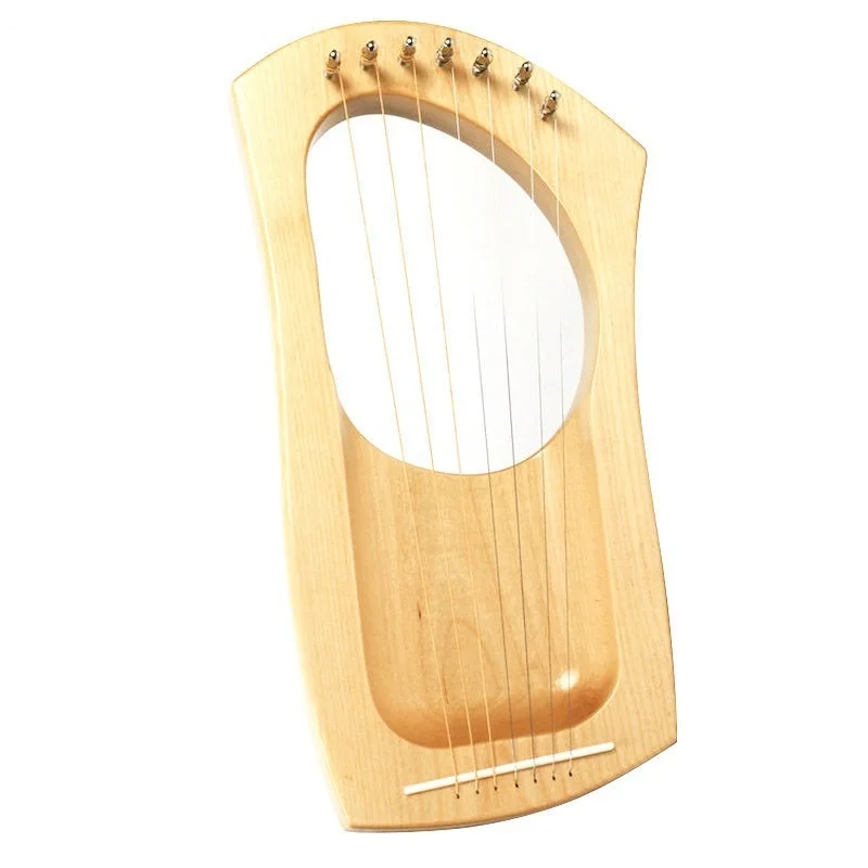 Семиструнный пианино-нишевый инструмент легко освоить портативную классическую арфу