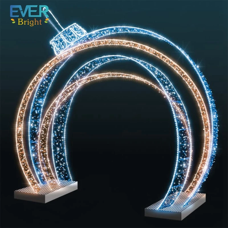 Festival holiday decoration 3m height ip65 waterproof tunnel 3d motif light